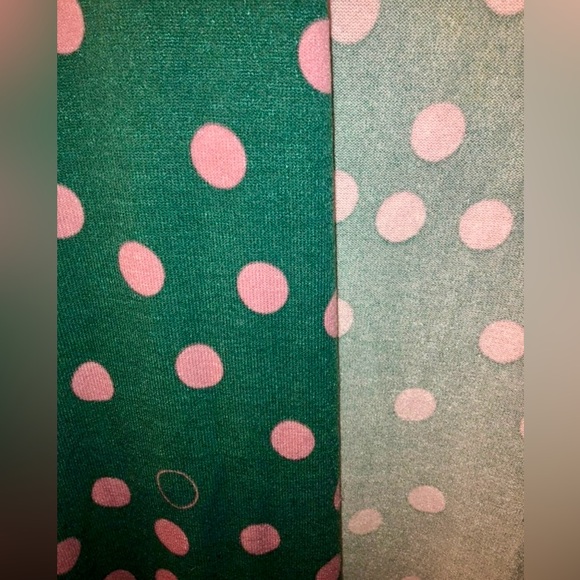 LuLaRoe XL Green & Pink Polkadots Joy Duster Vest - Picture 2 of 5